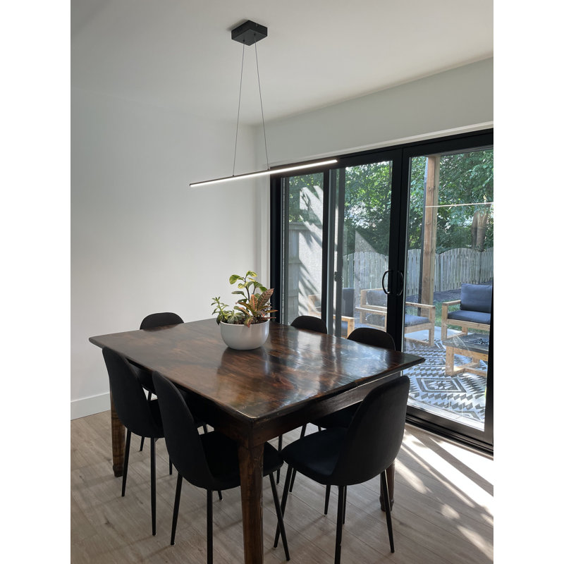 Zendaya 1 - Light LED Kitchen Island Pendant, Matte Black