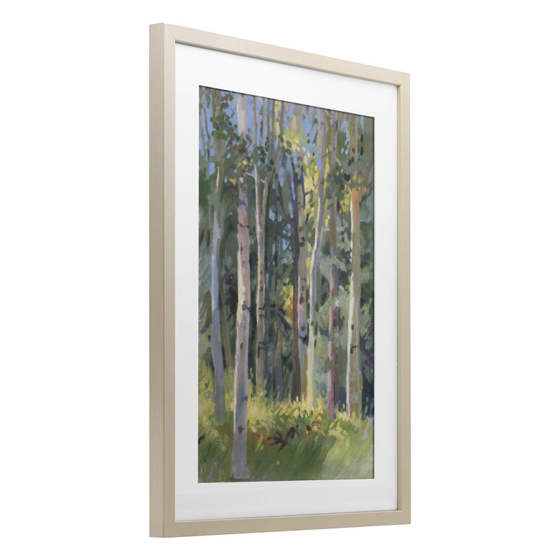 «Hidden Path Forest Trees», reproduction encadrée sous verre, conception par Christine Debrosky, H 20 po x l 14 po