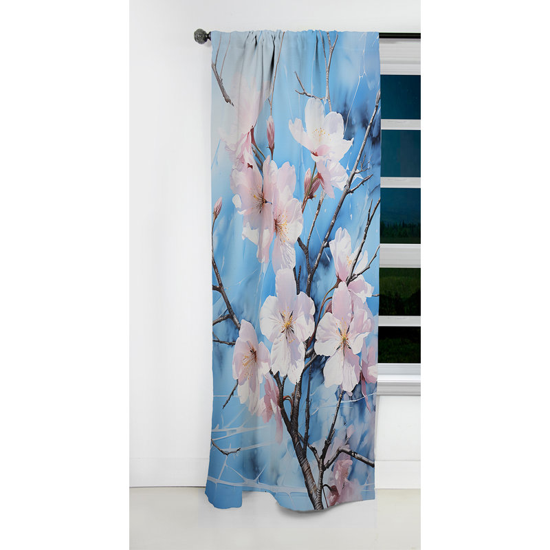 Emely - Rideau occultant Tree Cherry Blossom - 1 panneau, L 52 po x L 90 po