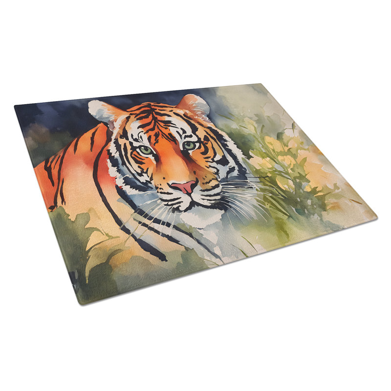 Tiger Glass Cutting Board Large