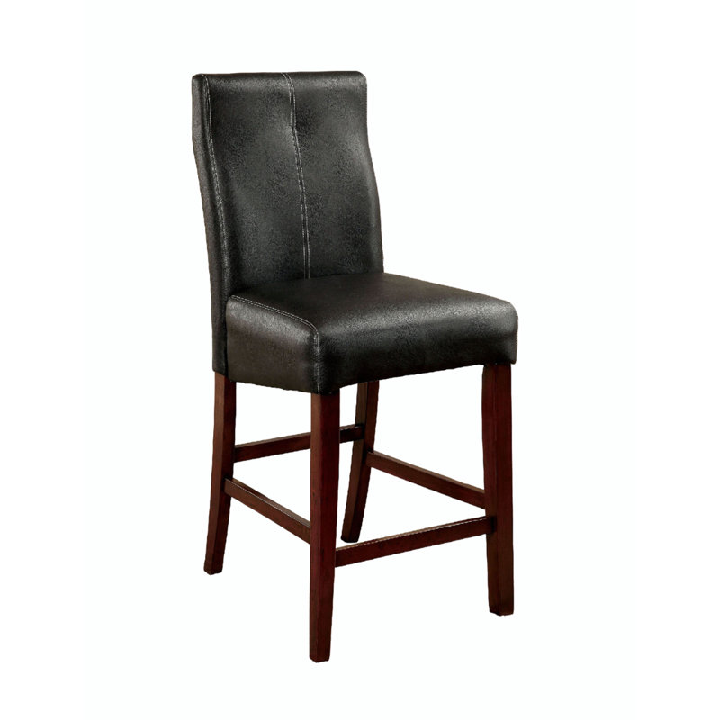 Zanea Upholstered Counter Stool with Solid Wood Frame