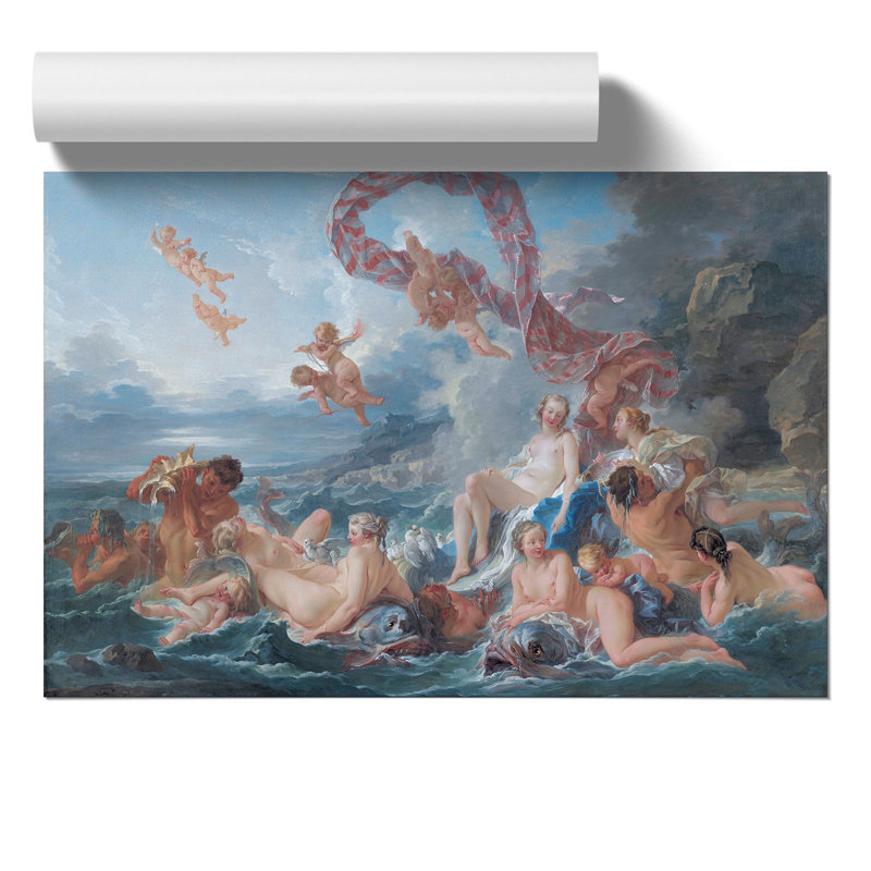 The Triumph of Venus by Francois Boucher - Unframed Painting, 30cm H x 42cm W x 0.1cm D