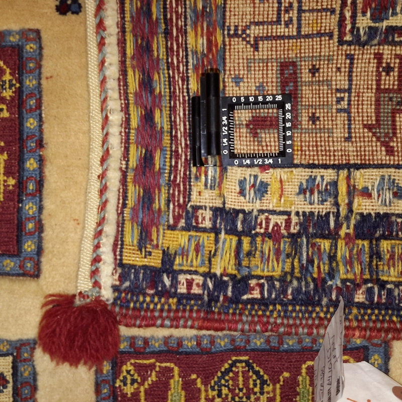 Paska Patchwork Area Rug in Beige