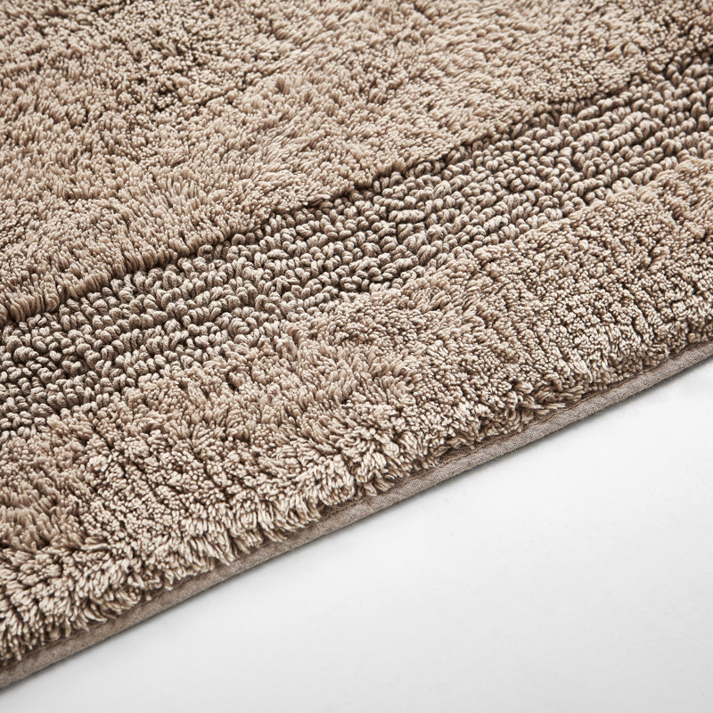 Nautica Peniston Solid Cotton Bath Rug Runner, Brown, 60"L x 22"W 