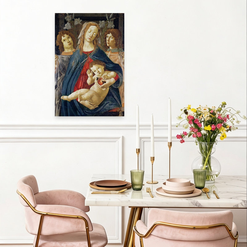 Virgin Of The Pomegranate Abstract Contemporary Lily Flower Fruit Wall Art Print, 60.96cm H x 40.64cm W
