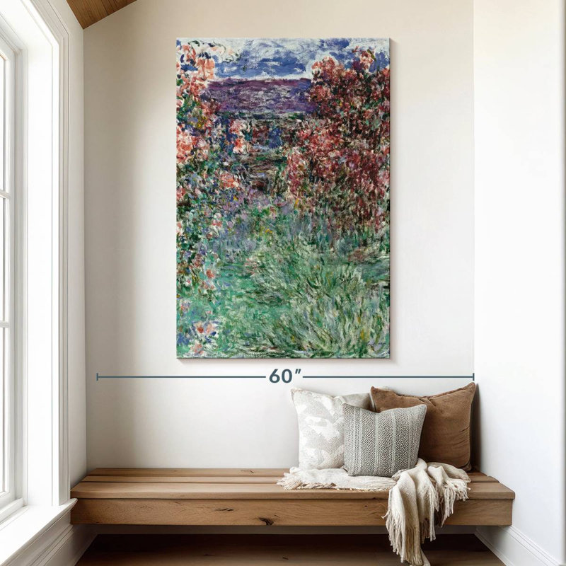 La maison parmi les roses 1925, H 51 po x l 34 po