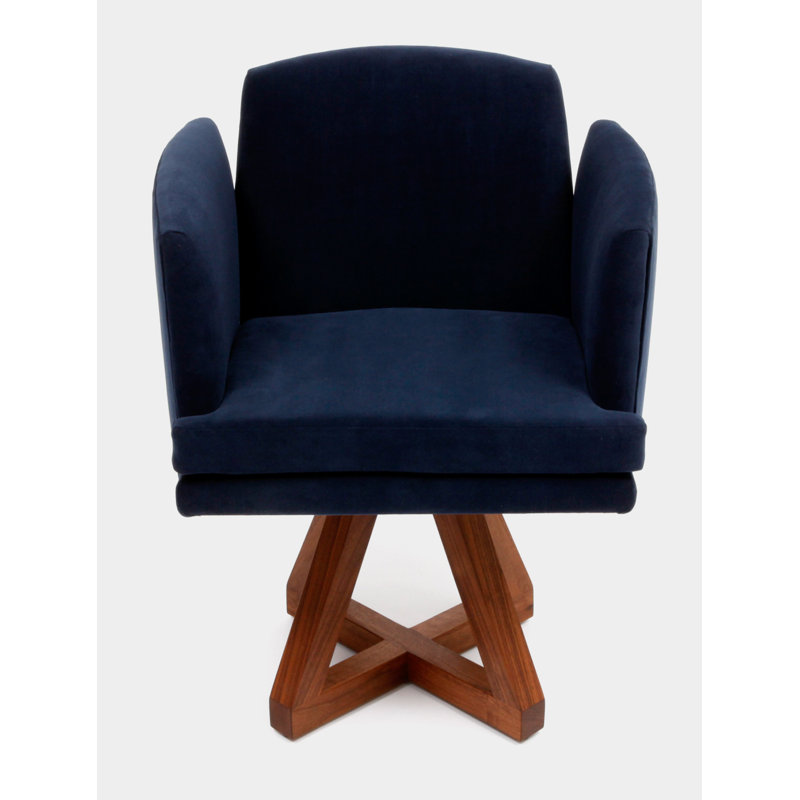 Allison Upholstered Arm Chair, Deep Blue