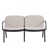Coussin beige, structure noire sélectionné