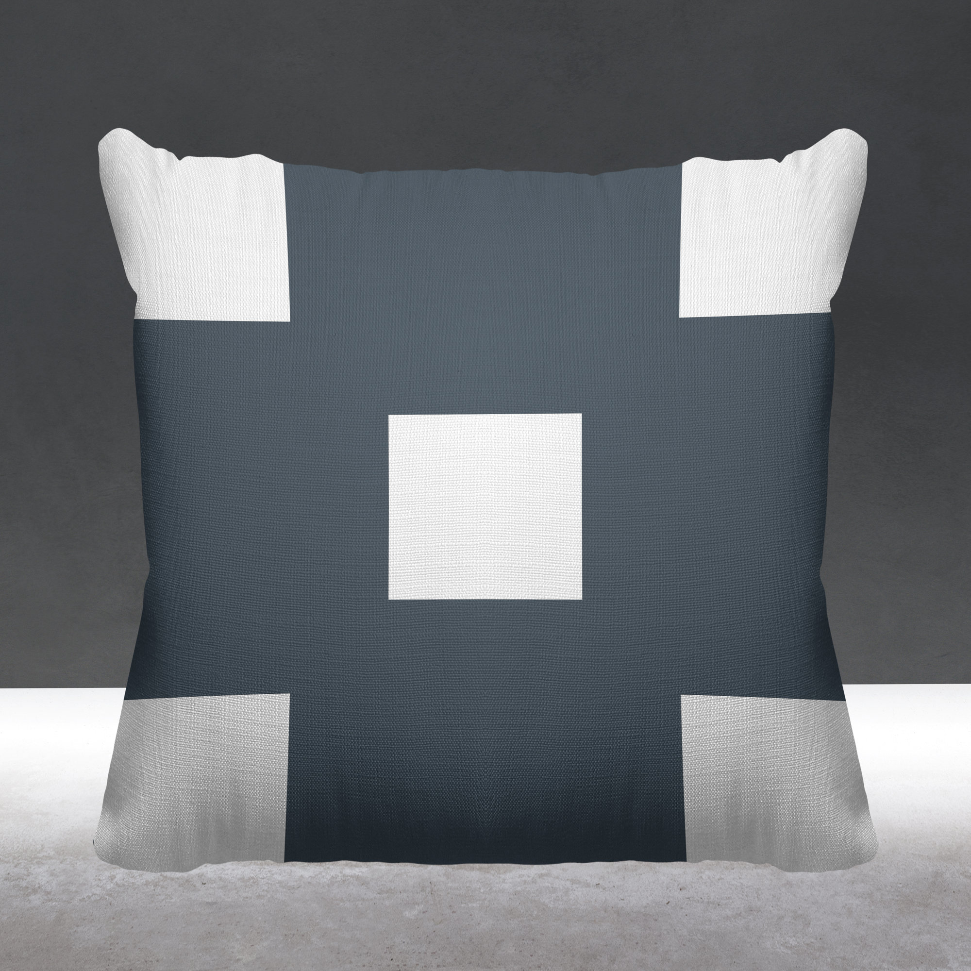 Luella Geometric Indoor/Outdoor Throw Pillow, 20W" x 20H", Gray