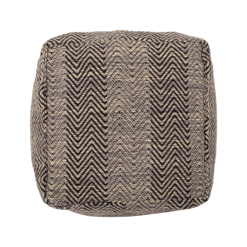 Barracuda Handcrafted Cotton Pouf, Chevron Pattern, Versatile And Stylish Seating For Modern And Classic Interiors