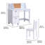 Children's Wooden Study Desk with Hutch and Chair-21595003