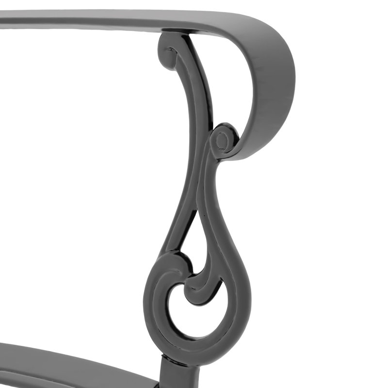 Mobilier de patio extérieur noir - aluminium, coussins, rouille, confortable 2 en aluminium pour économiser de l'espace