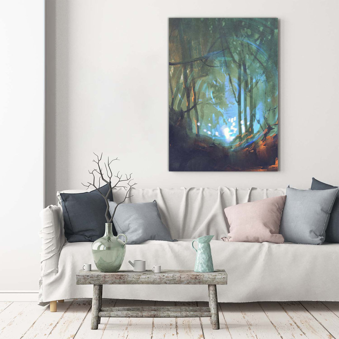 Mystischer Wald - Kunstdrucke auf Leinwand - Wrapped Canvas