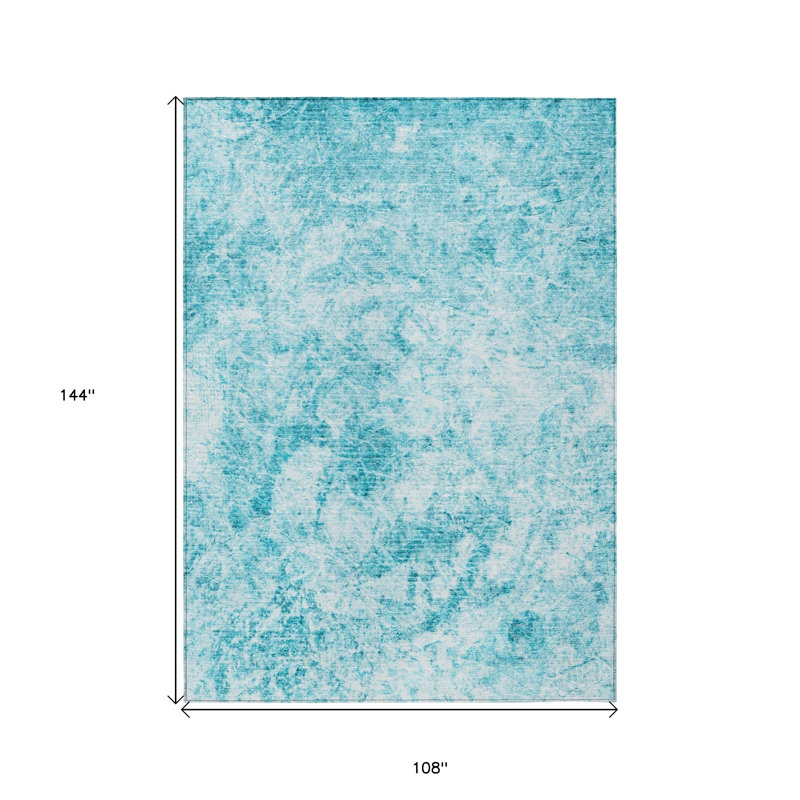 Tapis extérieur lavable antidérapant 9 pi x 12 pi bleu sarcelle