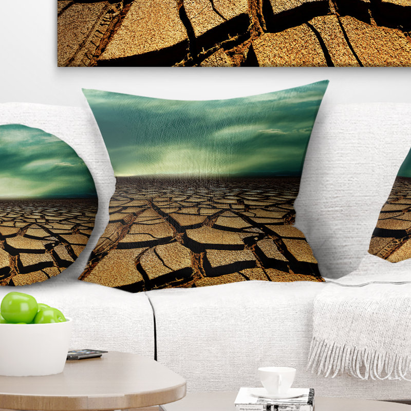 Oreiller de la sécheresse paysage, 16 po x 1 po, Carré