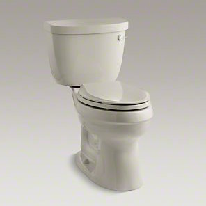 Cimarron 1.28 GPF Round Toilet, Sandbar, Right-Hand