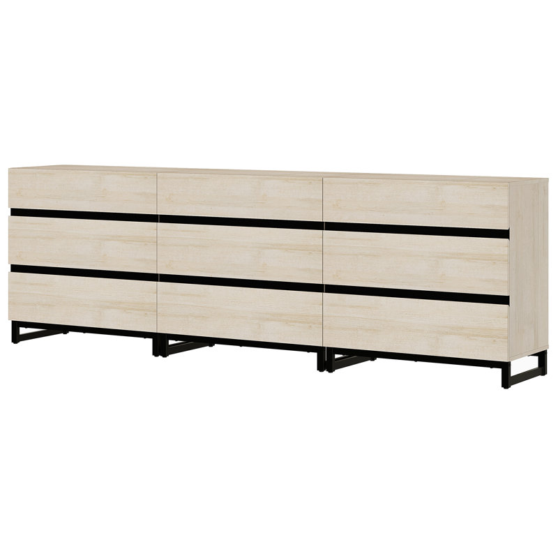 Ultimo Modern TV Stand For Tvs Up To 100 Inch, Entertainment Center TV Console With 6 Drawers, Media Console For Living Room, Bedroom
