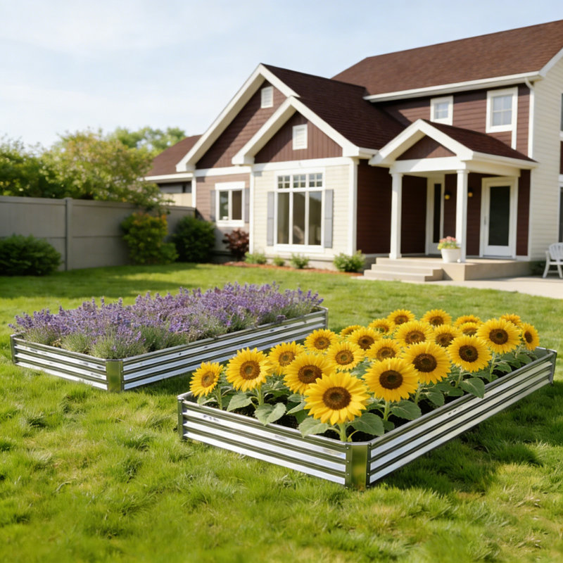 2pcs Metal Raised Garden Bed