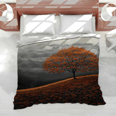 Édredon arbre avec literie rustique