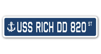 Rich Dd 820 Street Sign Heavy Duty Plastic 4" X 18"