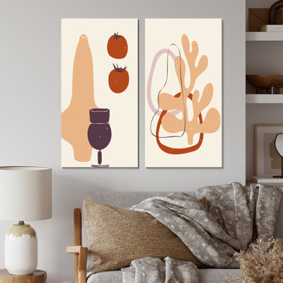 Primitive Abstract Retro Shapes IV - ensemble de 2 impressions