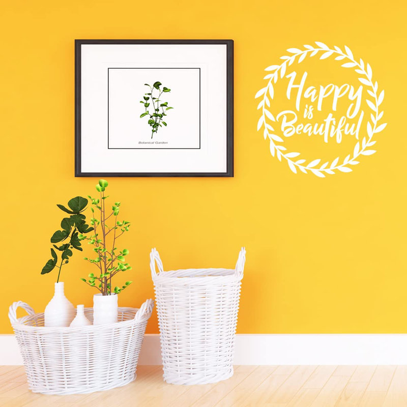 Adhésif décoratif motif citation, H 10 po x l 10 po, Blanc