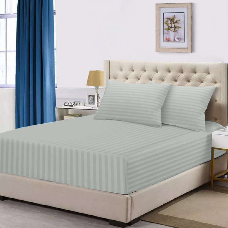 Gerde Super Soft Microfiber Extra Deep Fitted Sheet, Grey, Kingsize (152 x 200cm)
