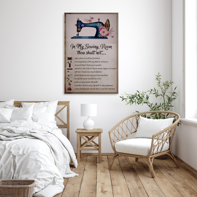 «In My Sewing Room», impression sur toile, H 36 po x l 24 po x P 1,25 po