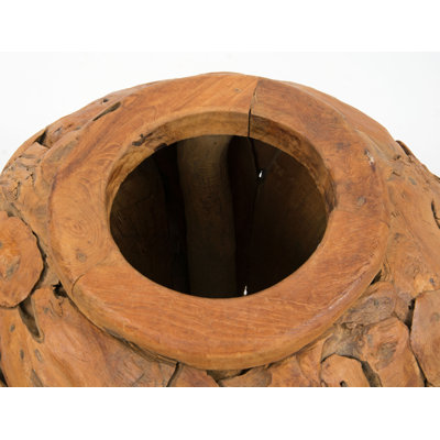 Perseus Wood Floor Vase