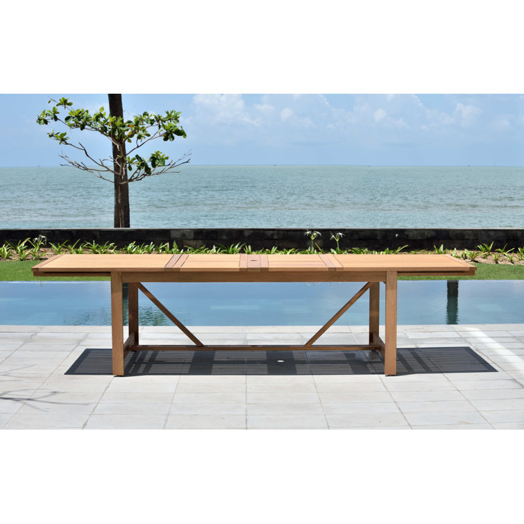 Rafael Teak Finish Rectangle Patio Table