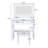 Modern Large Mirror Vanity Desk With 5 Drawers, Adjustable Lighting, And Built-In Power Outlet For Enhanced Makeup And Styling Experience-1154462955