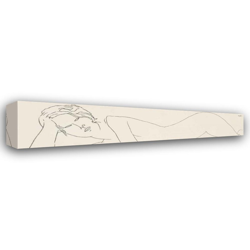 "Lark Manor ™ Modigliani", art sur toile tendue avec la galerie Amedeo: Nudo sdraiato, H 13 po x l 48 po