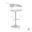 Tabouret de bar réglable en bois noir