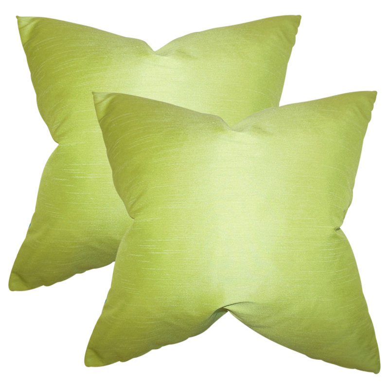 Prentiss Solid Throw Pillow, Wasabi