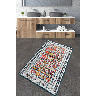 Tapis de bain antibactérien, antidérapant, 2,3 x 4,0 pieds | 100% polyester, hauteur des poils: 0,4 pouce, 20,5 oz / pied carré | Lavable à la machine, facile d'entretien, parfait pour la sécurité et le confort de la salle de bain | Durable et élégant pour la maison