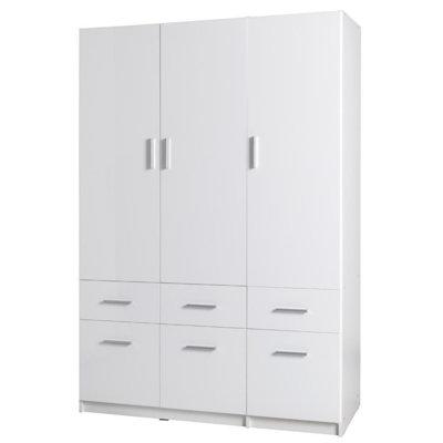 Angeville 3 Door Manufactured Wood Wardrobe
