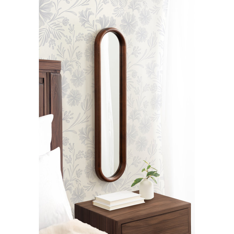Miroir mural Talma, Bois brun foncé