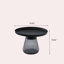 Table basse avec plateau en verre fumé et peinture noire-357129128