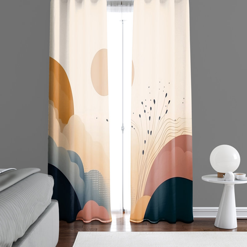 Paire de rideaux semi-transparents en polyester Bewe, L 20 po x L 52 po