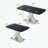 Camaury Rectangular 62.99'' L x 31.5'' W, Marble Table Top+MDF X-Shape Table Leg with Metal Base ,kitchen table,dining room table-474779817-474779819