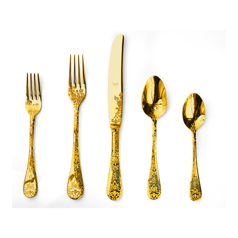 Casablanca Flatware Set - 20 Pieces - Bronze, Bronze