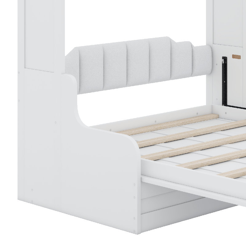 Lit escamotable avec coussin Murphy, Blanc