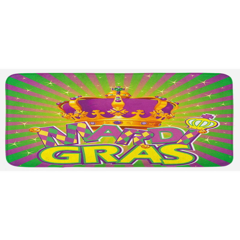 Solid Colour Polyester Kitchen Mat