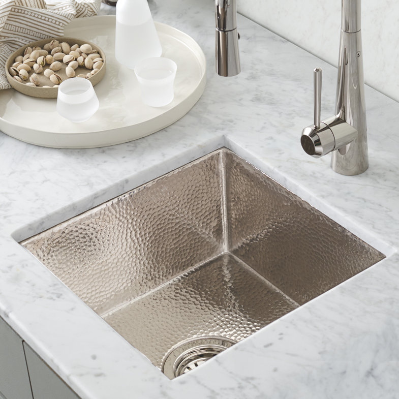 Cantina 15" L x 15" W Undermount Kitchen Sink, Polished Nickel
