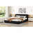 Queen Size Upholstered Platform Bed, Black
