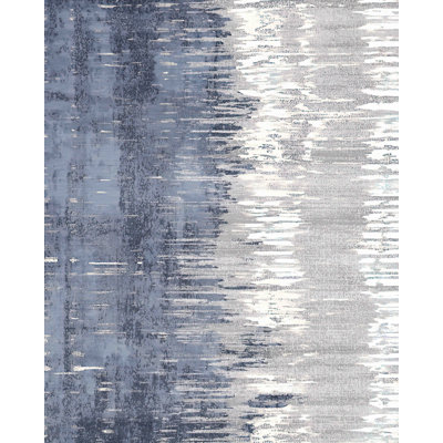 Washable Area Rugs 5x7 for Living Room,Non Slip&Non-Shedding Low Pile Vintage Print Rug Indoor Large Carpets for Home Office Decor,Light Blue