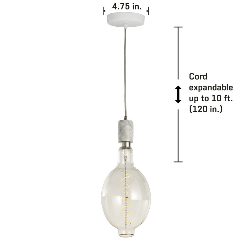 Blalock 1 - Light White Single Pendant