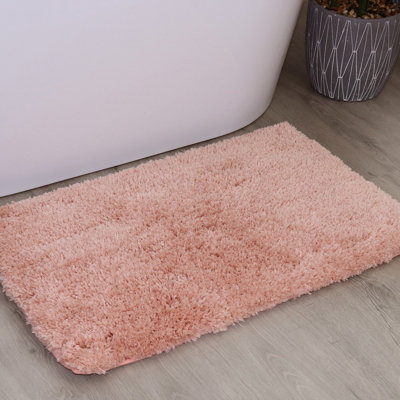 Bathroom Rugs, Extra Soft Absorbent Bath Rugs, Non-Slip, Quick Drying, Machine Washable, Plush Comfort for Bathroom Floor, Tub, Shower and Home Decor Accessories, 24x40, Coral