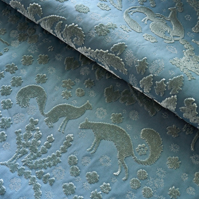 Tissu forêt Arbor, Bleu ardoise