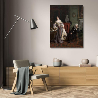 "Pope Makes Love to Lady Mary Wortley Montagu" by  William Powell Frith - Gallery Wrap Canvas Wall Art